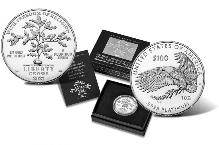 2021W Proof American Platinum Eagle Depicts Freedom of Religion CoinNews
