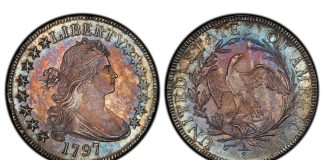 1797 50c Realizes $1.68M Record in SBG March 2021 Las Vegas Auction 1797 Draped Bust half dollar
