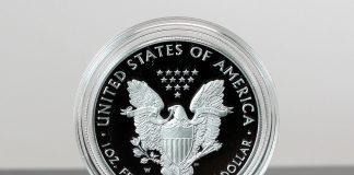 US Mint Sales: Classic 2021-W Proof Silver Eagles at 364,515 Classic 2021-W Proof American Silver Eagle (reverse)