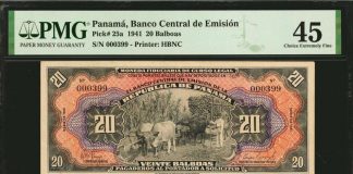 Stack’s Bowers Star Studded April 2021 Hong Kong Auction Features Over 5,000 Lots PANAMA. Republica de Panama. 20 Balboas, 1941