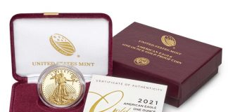 Classic 2021-W Proof American Gold Eagles Launch US Mint product images Classic 2021-W $50 Proof American Gold Eagle