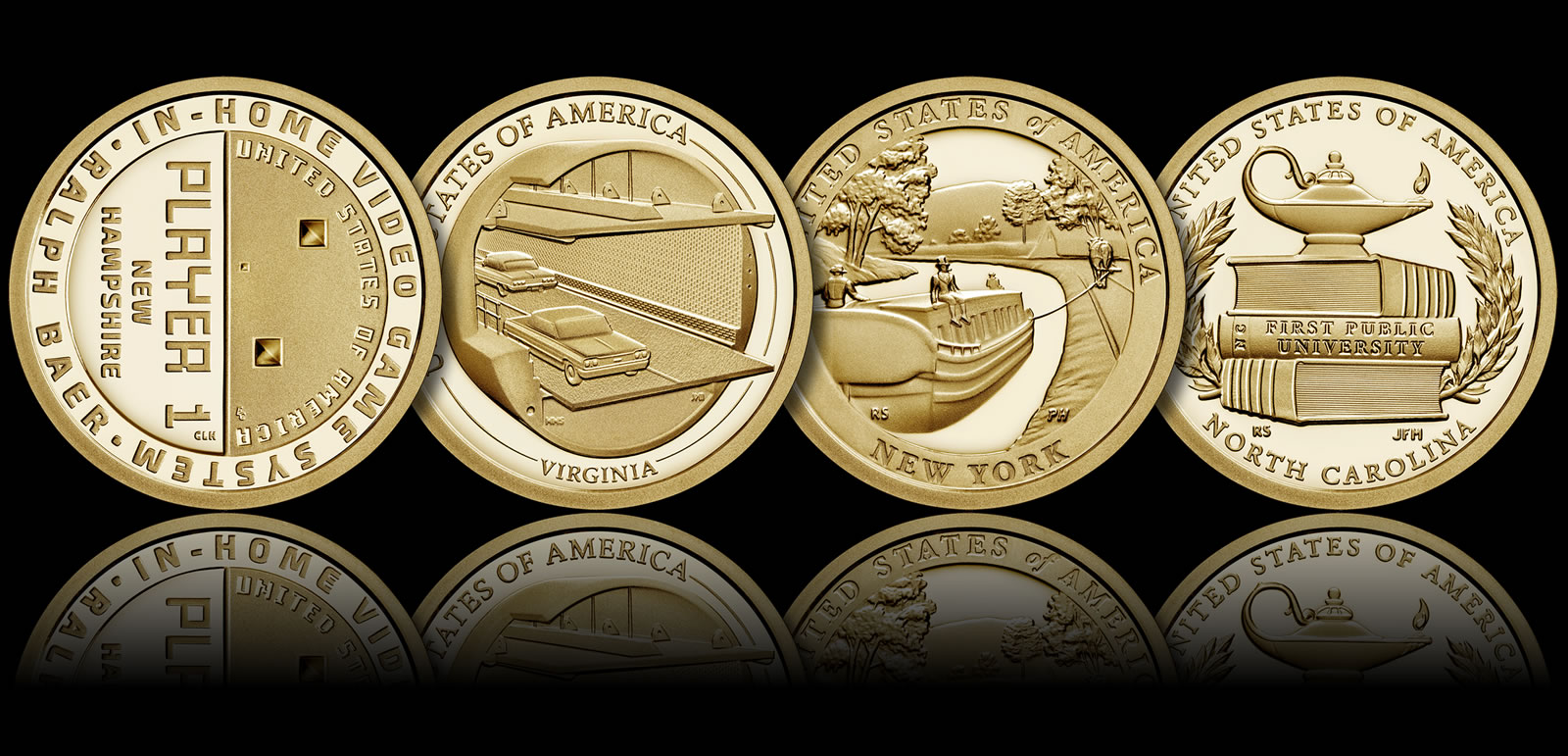 D American Innovation Chesapeake Bay Tunnel $1 Coin 2021 P P and D 2 Coin Set Uncircualted