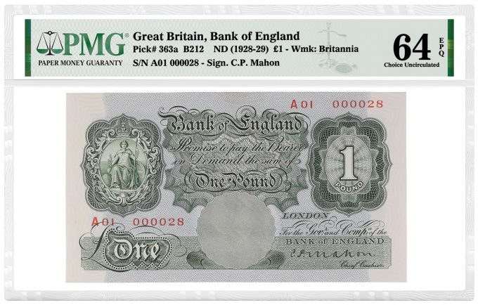 Great Britain, Bank of England 1928-29 £1