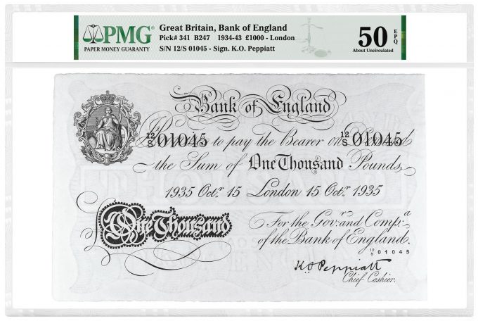 Great Britain, Bank of England 1934-43 £1,000