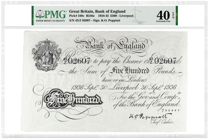 Great Britain, Bank of England 1934-43 £500