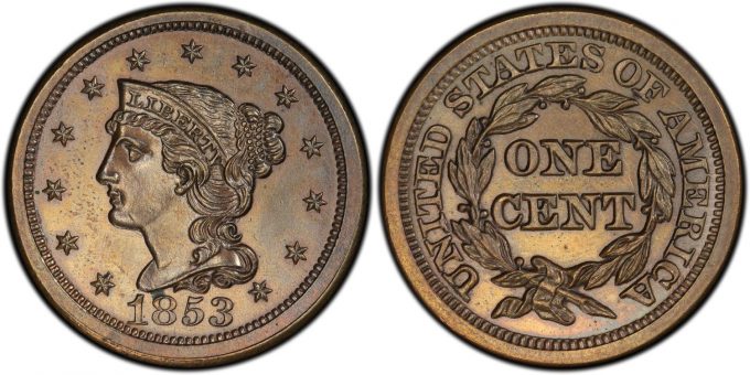 1853 PCGS Proof 64 Brown