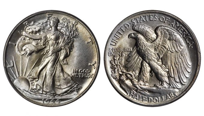 1944 Walking Liberty Half Dollar. MS-68 (PCGS). CAC