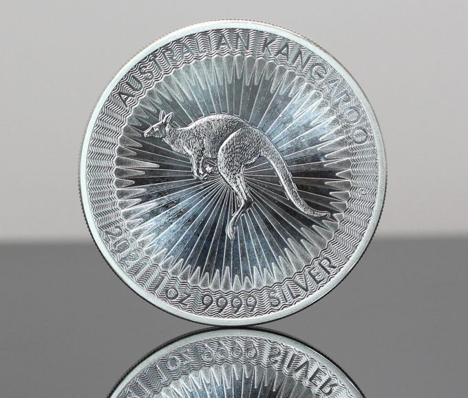 2021 Australian Kangaroo 1oz Silver Bullion Coin - Reverse