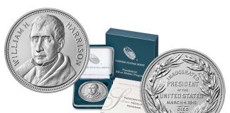 US Mint Sales: Harrison Presidential Silver Medal Debuts Mint product images William Henry Harrison Presidential Silver Medal