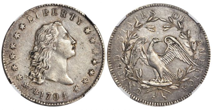 1794 Flowing Hair silver dollar