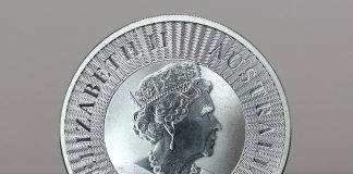 Perth Mint Gold and Silver Bullion Sales Steady in May A CoinNews photo of a 2021 Australian Kangaroo 1oz Silver Bullion Coin (obverse or heads side)