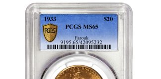 PCGS Encapsulates Legendary 1933 Saint-Gaudens Double Eagle 1933-20-Obv-PCGS65