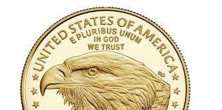 2021-W Proof American Gold Eagles (Type 2) Release 2021-W Proof American Gold Eagle, Type 2 - reverse