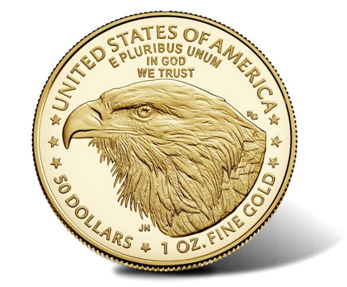 2021-W Proof American Gold Eagle, Type 2 - reverse