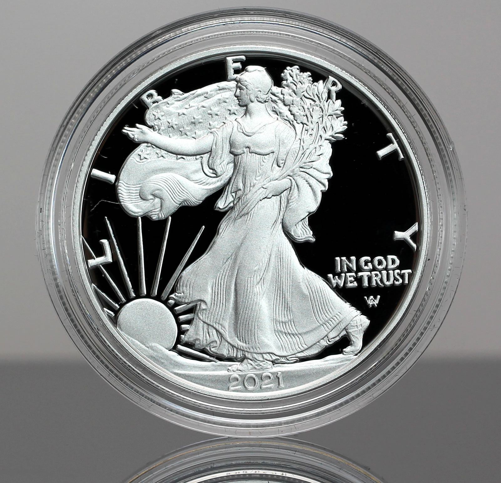 American Silver Eagle in Plastic Air Tite with our Certificate of Authenticity Dollar Uncirculated Us Mint 2019 
