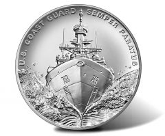 U.S. Coast Guard 2.5 oz Silver Medal – obverse