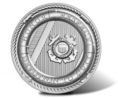 U.S. Coast Guard 2.5 oz Silver Medal – reverse