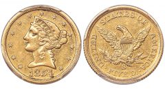 1854-S Liberty Half Eagle