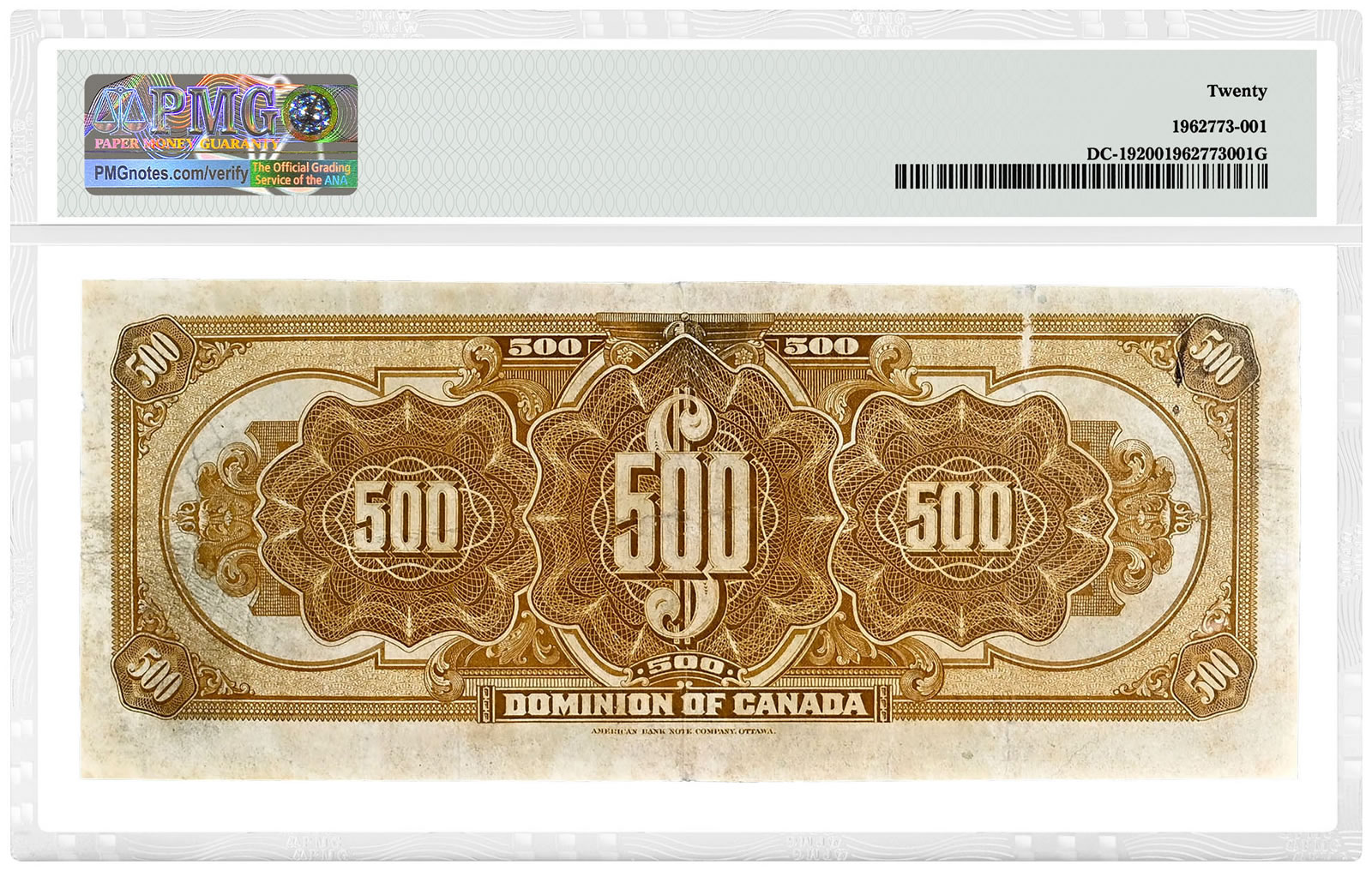 PMG Certifies Incredibly Rare Canadian 1911 $500 Banknote | CoinNews