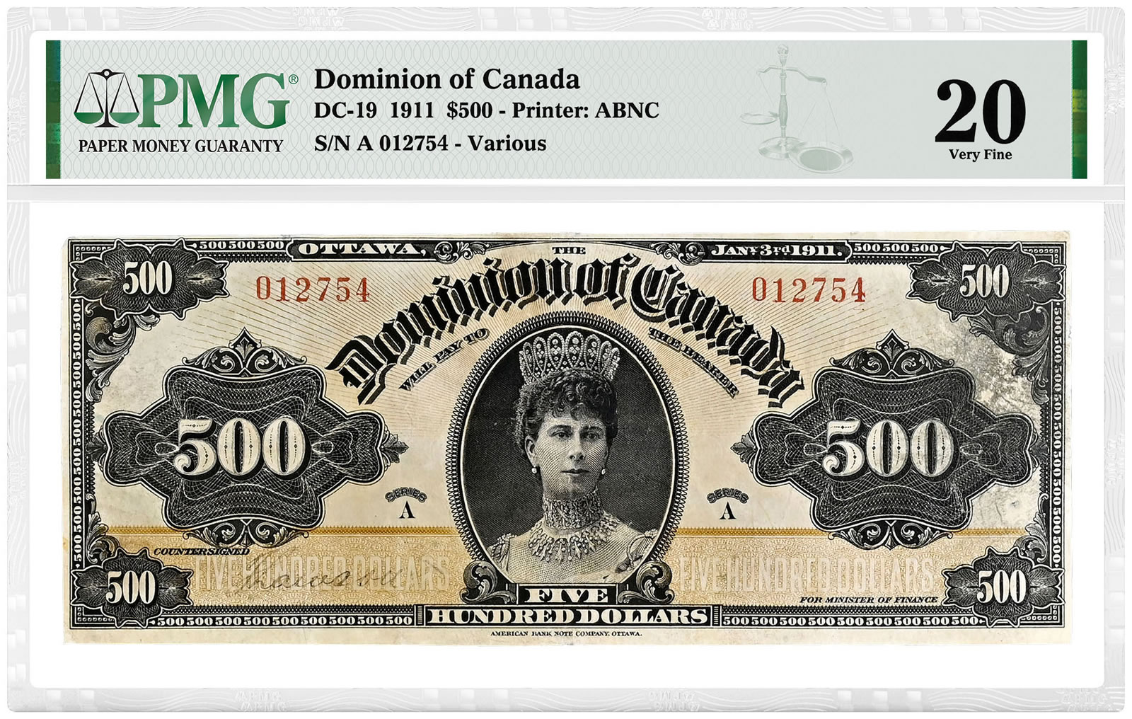 PMG Certifies Incredibly Rare Canadian 1911 $500 Banknote | CoinNews