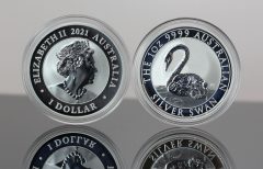 2021 Australia Swan 1 oz Silver Bullion Coins – Obverse and Reverse