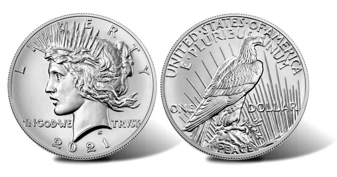 2021 Peace Silver Dollar - Obverse and Reverse