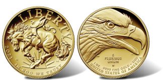 US Mint Sales: 2021 American Liberty Gold Coin and Coast Guard Medal Debut 2021-W $100 Proof American Liberty Gold Coin