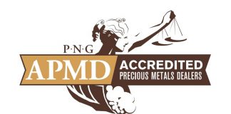 PNG: Year-End Gold at $1,897, Silver at $28 and Platinum at $1,153 Accredited Precious Metals Dealers logo