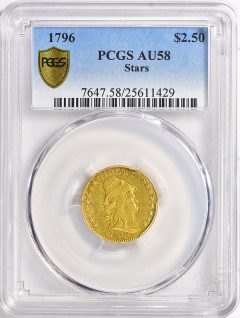 1796 Capped Bust Right Gold Quarter Eagle Stars