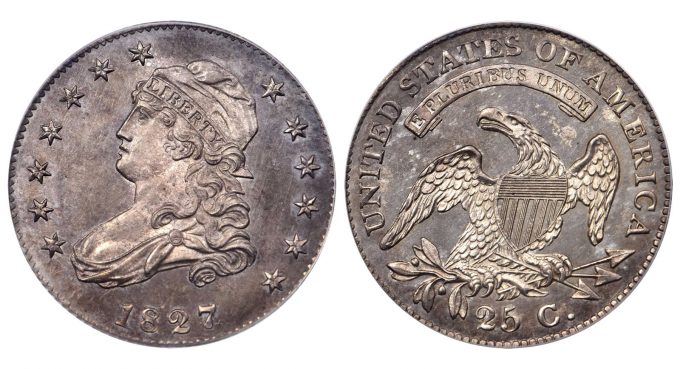 1827/3/2 Capped Bust Quarter