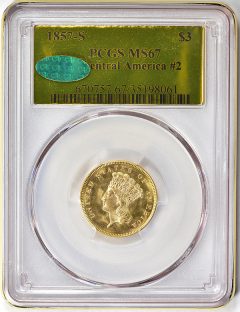 1857-S Three-Dollar Gold Piece