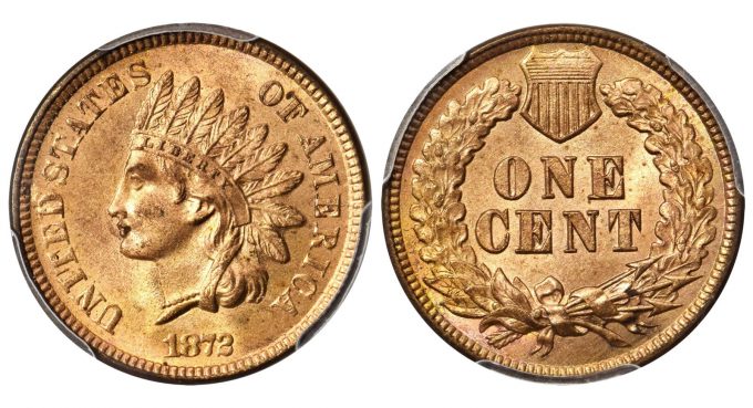 1872 Indian Cent