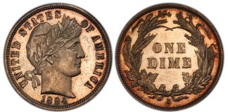 1894-S Dime Acquired for $1.8M by Legend Numismatics on Behalf of Bruce Morelan 1894-S dime PCGS MS65+ BM CAC