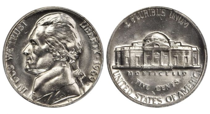 1969-D Jefferson Nickel. MS-65 FS (PCGS).