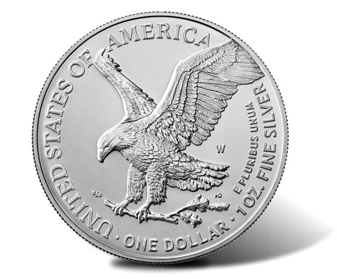 2021-W Uncirculated American Silver Eagle (reverse)