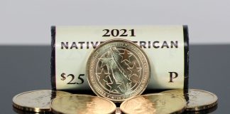 Federal Reserve Inventories of $1 Coins at 1.011 Billion The United States Mint produced golden-colored, manganese-brass dollar coins for commerce until 2011. Federal Reserve Banks now store 1.011 billion of them. Today, the U.S. Mint strikes clad dollars but only for numismatic sales. (CoinNews photo of 2021 Native American $1 Coins.)