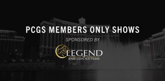 LRCA Renews Sponsorship of PCGS Members Only Shows Members Only Show Lergend Banner