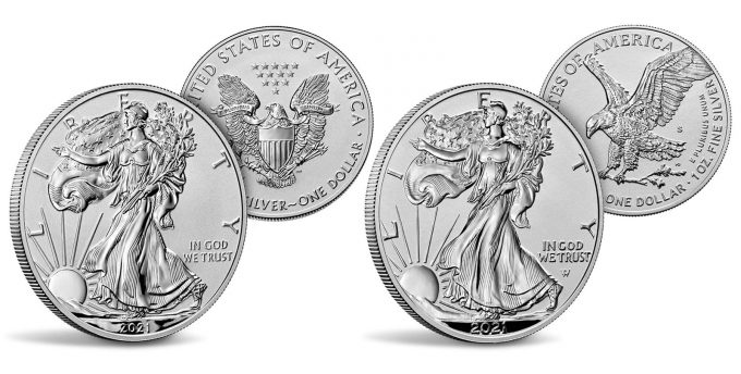 Mint images 2021 S&W Reverse Proof American Silver Eagles