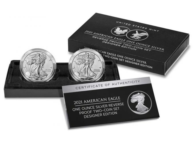 U.S. Mint product images of the two-coin set