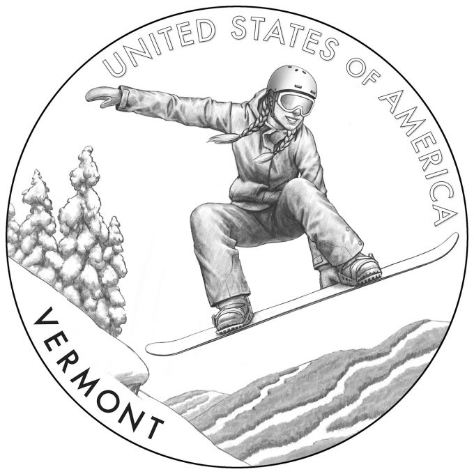 2022 American Innovation Dollar Design for Vermont