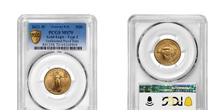 PCGS Certifies Regular-Issue 2021 American Gold Eagles With “W” Mint Marks PCGS certified 2021-W $10 Unfinished Proof American Gold Eagle