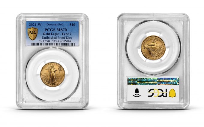 PCGS certified 2021-W $10 Unfinished Proof American Gold Eagle