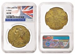 1706 Great Britan 5G S-3566 graded NGC AU58