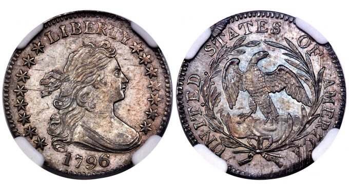 1796 10C JR-3, R.5, MS63 NGC