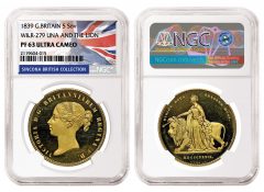 1839 Great Britain Una and the Lion graded NGC PF 63 Ultra Cameo