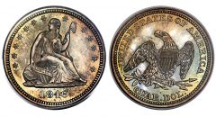 1846 25C PR64 PCGS. Briggs 4-F