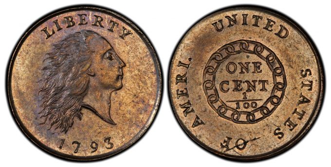 1793 chain Ameri Groß Cent