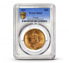 1933 Double Eagle PCGS MS65