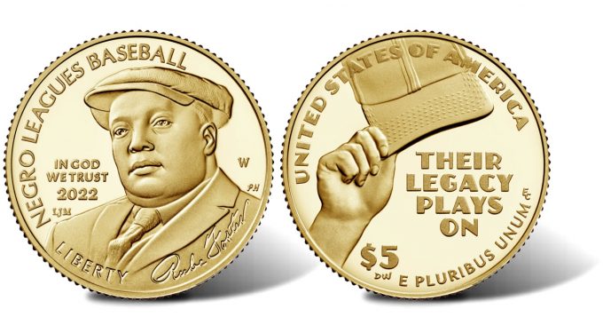 2022-W Proof $5 Negro Leagues Baseball $5 Gold Coin