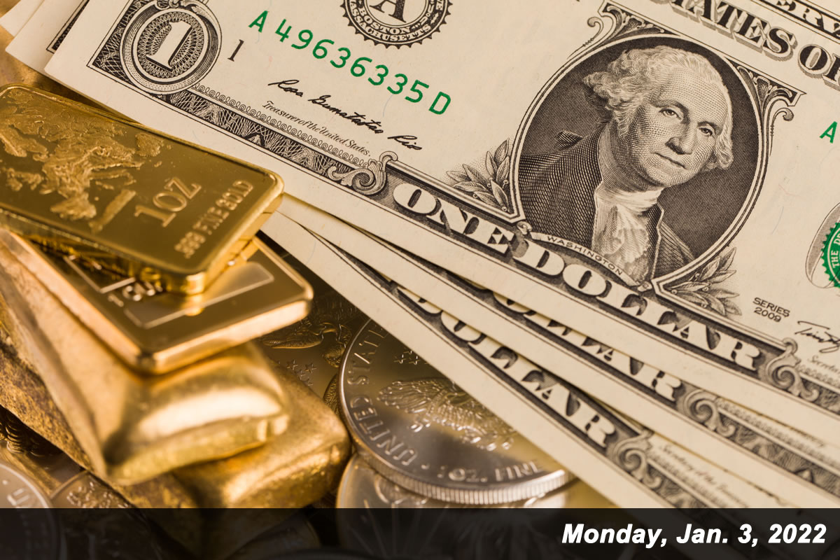 Gold started 2022 by ending at its lowest price in nearly two weeks